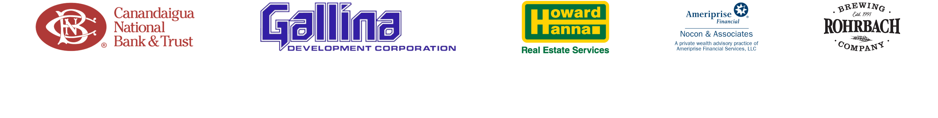 Head West On The Erie Canal To - 2024 Sponsors Banner