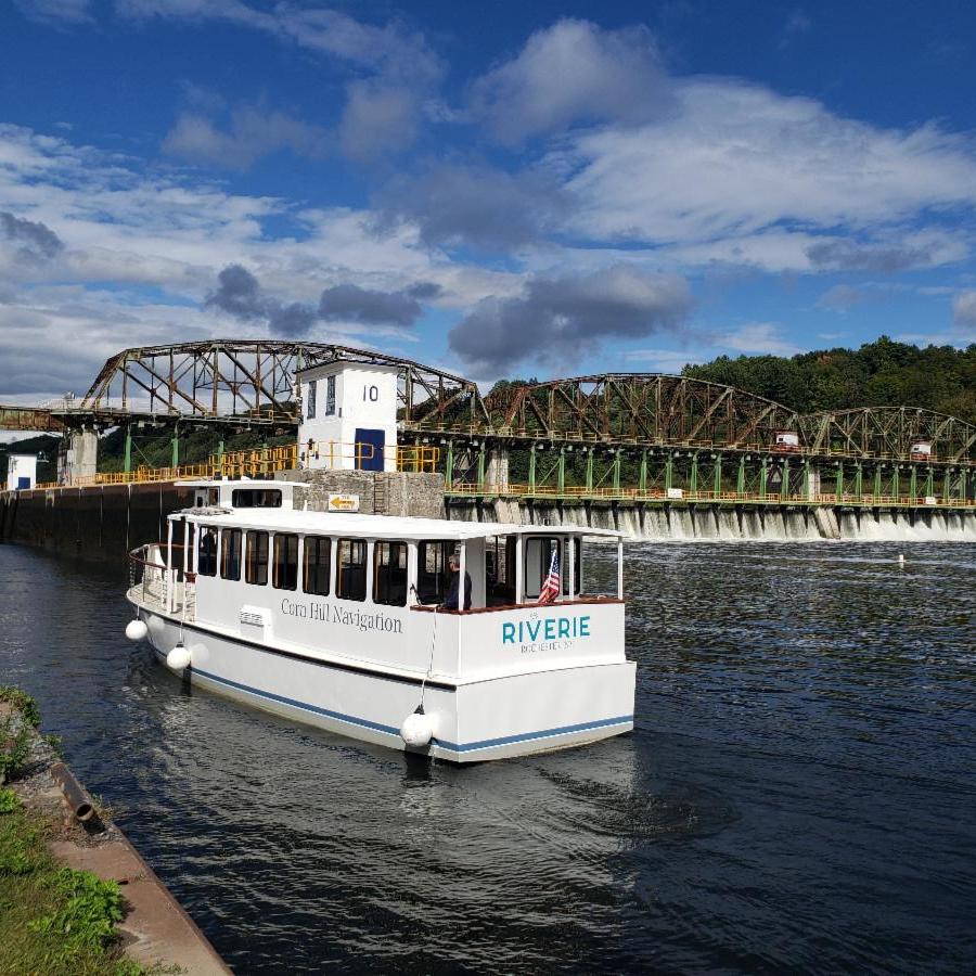 a small boat in a large body of water