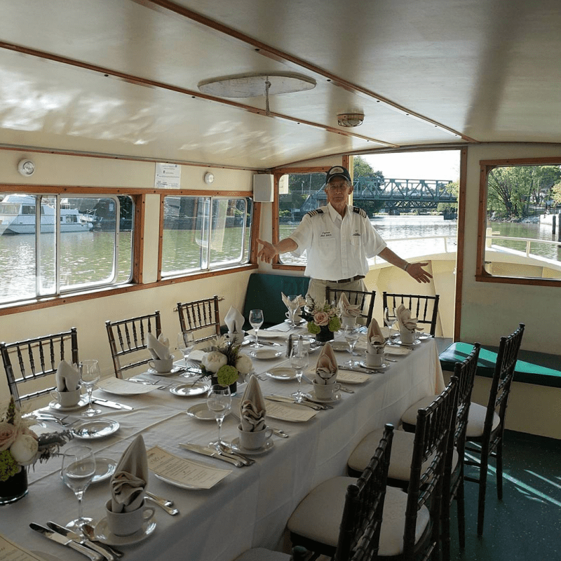 Sam Patch Boat Cabin ready for a Private Charter