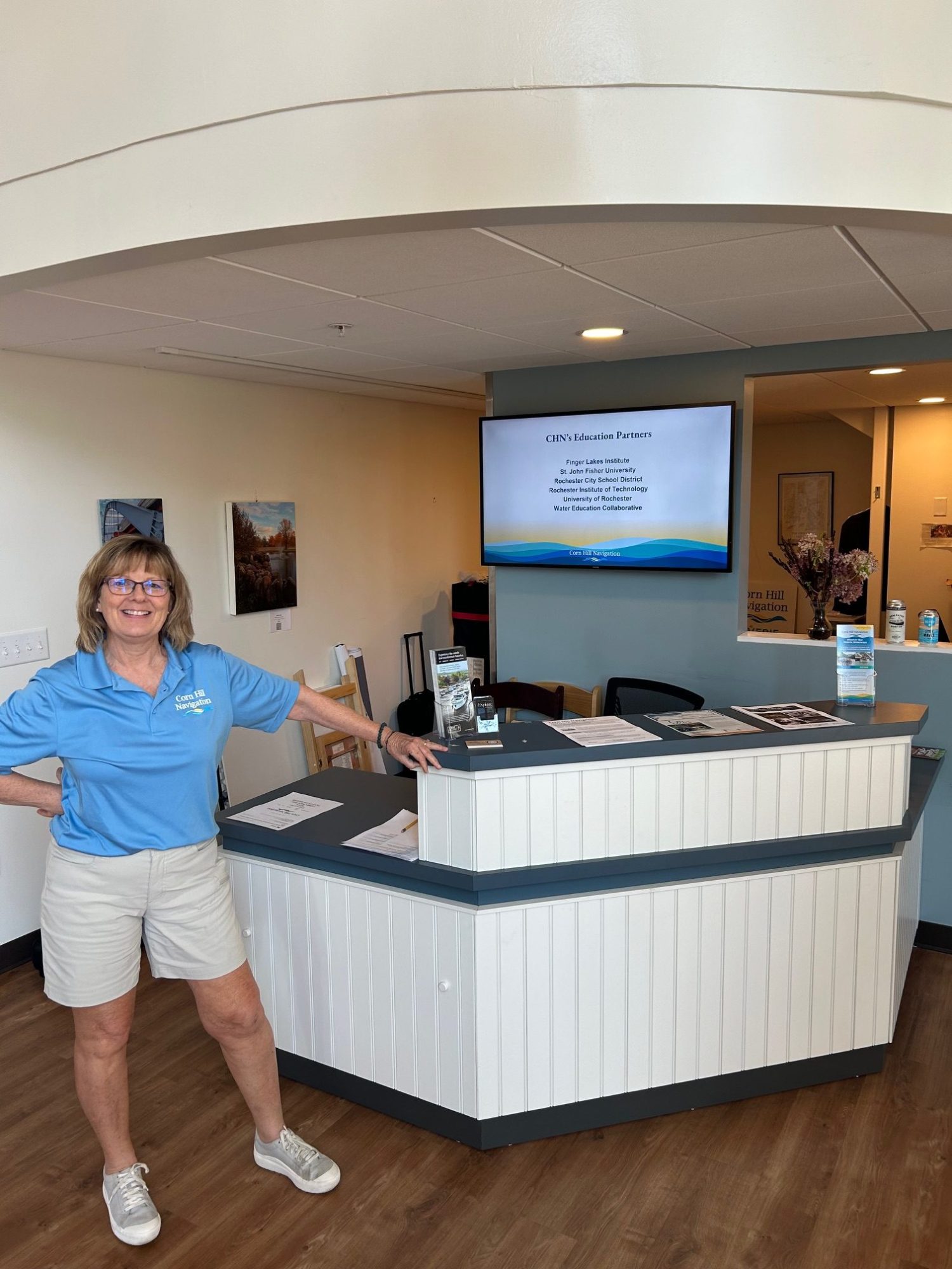 a man and a woman standing in a room