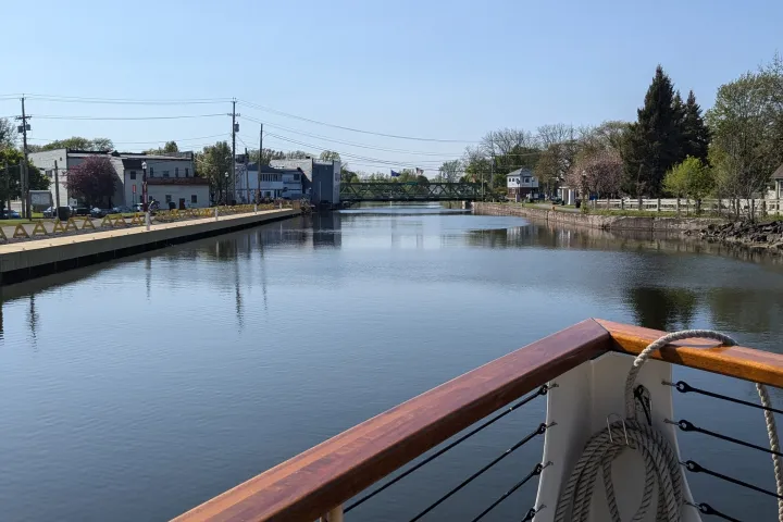 a bridge over a body of water